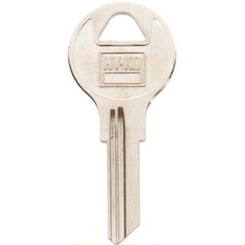 Hy-Ko 11010AP2 Key Blank, Brass, Nickel, For: Chicago Cabinet, House Locks and Padlocks