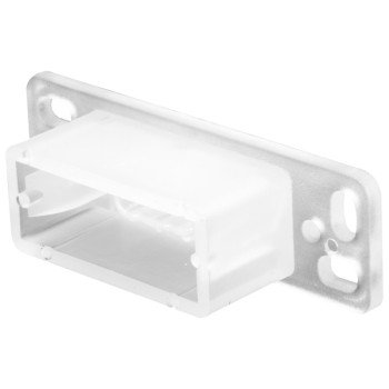 Prime-Line R 7145 Drawer Track Backplate, 3/4 in L, 2-13/32 in W, Plastic, Raw