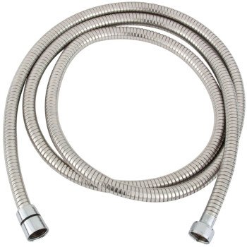 Whedon AF206C Shower Hose, Chrome Plated, For: Hand Shower Brackets, 1/2 in Connection, 78 to 100 in L Hose