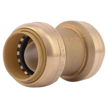 SharkBite U020LFA Tube Coupling, 1 in, Brass, 200 psi Pressure