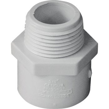 IPEX 435603 Pipe Adapter, 3/4 in, Socket x MPT, PVC, SCH 40 Schedule