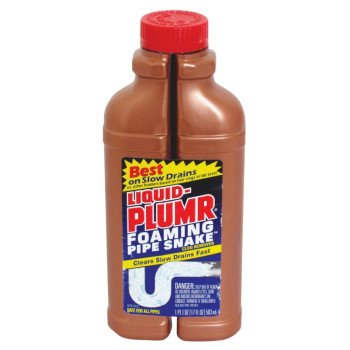 Liquid-Plumr 00216 Clog Remover, Liquid, Pale Yellow, Bleach, 17 oz Bottle