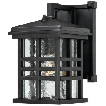 Westinghouse Caliste Series 6204500 Outdoor Wall Lantern, Aluminum Fixture, Textured Black Fixture