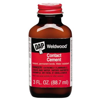 DAP 00107 Contact Cement, Liquid, Strong Solvent, Tan, 3 oz, Bottle