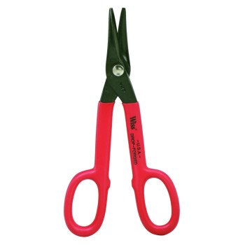 Crescent Wiss V19N Tinner Snip, 13 in OAL, Compound Cut, Steel Blade, Cushion-Grip Handle, Red Handle