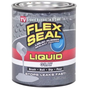 Flex Seal LFSGRYR16 Rubberized Coating, Gray, 16 oz, Can