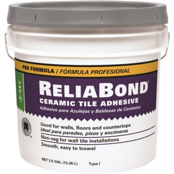 Custom RBM3 Tile Adhesive, White, 3.5 gal Pail