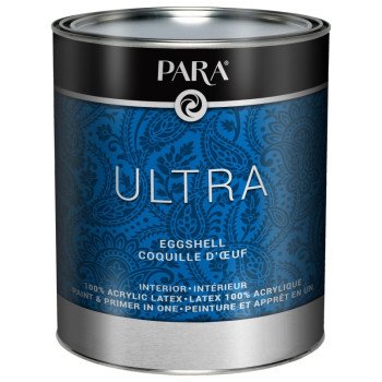 Para Ultra Series 8094-14 Interior Paint, Solvent, Water, Eggshell, Pastel, 1 qt, 420 to 480 sq-ft Coverage Area