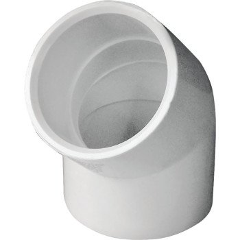 IPEX 435484 Pipe Elbow, 1-1/4 in, Socket, 45 deg Angle, PVC, White, SCH 40 Schedule, 150 psi Pressure