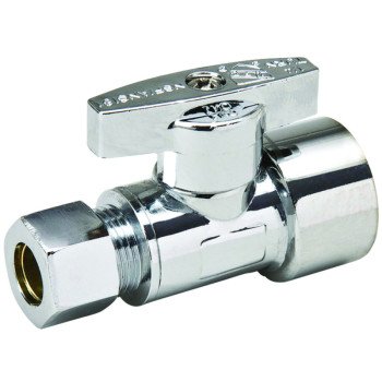 Southland 191-232HC Supply Line Stop Valve, 3/8 x 1/2 in Connection, Compression x FIP, 125 psi Pressure, Brass Body