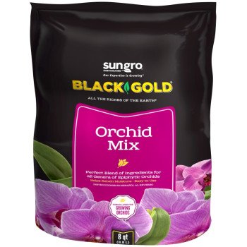 sun gro BLACK GOLD 1411402 8 QT P Orchid Mix, Granular, Brown/Earthy, 240 Bag