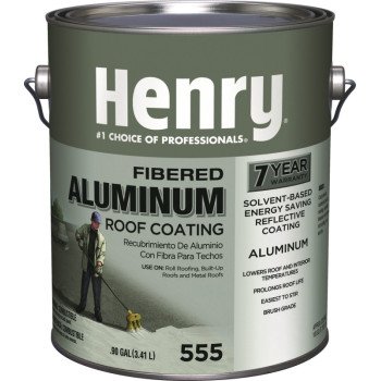 Henry HE555042 Roof Coating, Aluminum, 3.41 L Can, Liquid