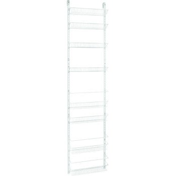 ClosetMaid 123300 Wall and Door Rack, 5.2 in L x 18 in W x 77 in H Dimensions, Metal, White