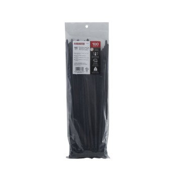 ProSource CT0916 Cable Tie, 101 mm Max Bundle Dia, Self-Locking Locking, Nylon, Black