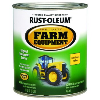 RUST-OLEUM SPECIALTY 7443502 Farm Equipment Enamel, Yellow, 1 qt Can