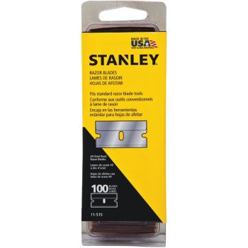 STANLEY 11-515 Blade, Razor, 1-Edge Blade, Steel Blade