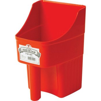 Little Giant 150408 Feed Scoop, 3 qt Capacity, Polypropylene, Red, 6-1/4 in L