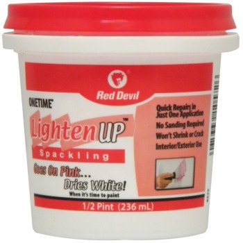 Red Devil 0572 Spackling Compound White, White, 0.5 pt Tub