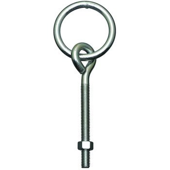 National Hardware 2061BC Series N220-632 Hitch Ring with Eye Bolt, 160 lb Working Load, 2 in ID Dia Ring, Steel, Zinc, 1/BAG