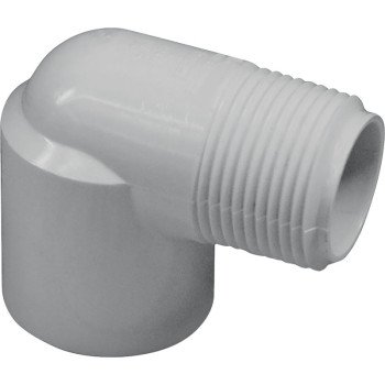 IPEX 035504 Street Elbow, 1-1/2 in, Socket x MNPT, 90 deg Angle, PVC, SCH 40 Schedule