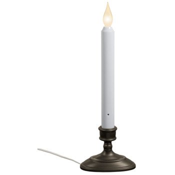 Xodus Innovations FPC1570A Window Candle, 11 in H Candle, Aged Bronze/White Candle, LED Bulb, Aged Bronze Holder