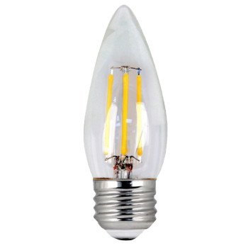 Feit Electric BPETC60/950CA/FIL LED Bulb, Decorative, B10 Lamp, 60 W Equivalent, E26 Lamp Base, Dimmable, Daylight Light