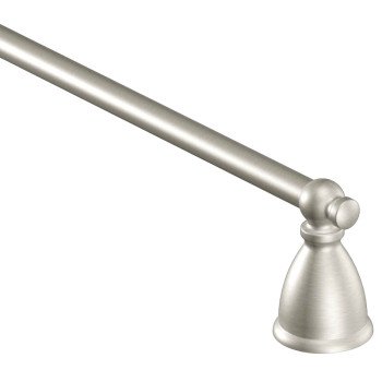 Moen Caldwell Series Y3118BN Towel Bar, 18 in L Rod, Aluminum/Zamac, Brushed Nickel, Surface Mounting