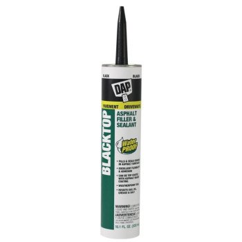 DAP 18020 High-Performance Filler and Sealant, Paste, Black, Strong Solvent, 10.1 oz Cartridge