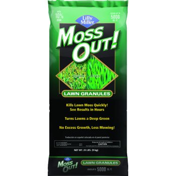 Moss Out! 100099164 Moss and Algae Killer, Granular, Black/Gray, 20 lb