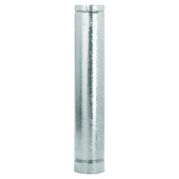 Selkirk 4RV-2 Type B Gas Vent Pipe, 4 in OD, 2 ft L, Galvanized Steel