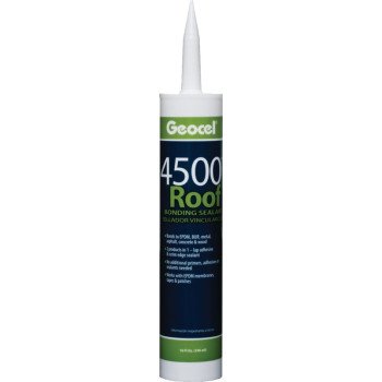 Geocel 4500 Series 55101 Roof Bonding Sealant, White, Liquid, 10 oz Cartridge