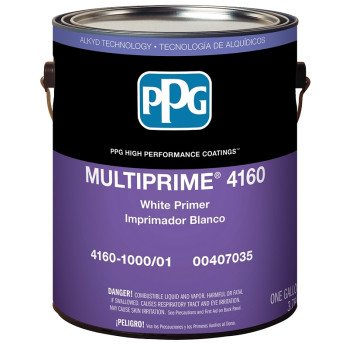 PPG MULTIPRIME 4160-1000-01 Primer, Flat, White, 1 gal