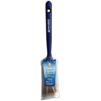 Simms 1930-38 Paint Brush, 1-1/2 in W, Angle Sash Brush, 2-1/8 in L Bristle, Nylon/Polyester Bristle