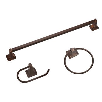 Boston Harbor 3603BVB Manhattan Bath Hardware Set, Aluminum/Steel/Zinc, Venetian Bronze, 3-Piece, For: Bathroom