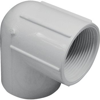 Genova 300 Series 33920 Pipe Elbow, 2 in, Slip x FIP, 90 deg Angle, PVC, White, SCH 40 Schedule