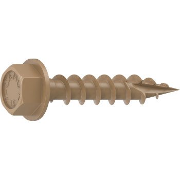 Camo 0364090 Structural Screw, 1/4 in Thread, 1-1/2 in L, Hex Head, Hex Drive, Sharp Point, PROTECH Ultra 4 Coated, 25