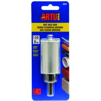 ARTU 02820 Hole Saw, 1-3/8 in Dia, 2-1/4 in D Cutting, 5/8-18 Arbor, Tungsten Carbide Cutting Edge