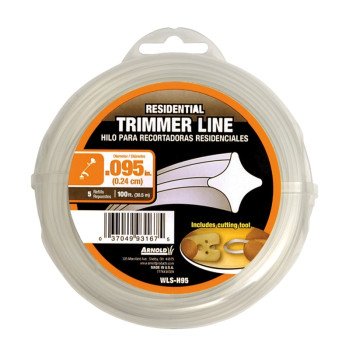 Arnold WLS-H95 Trimmer Line, 0.095 in Dia, 100 ft L, Nylon