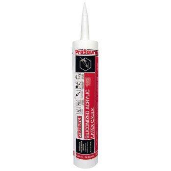 ProSource 7850200 Acrylic Sealant Caulk, White, 10.1 oz Cartridge