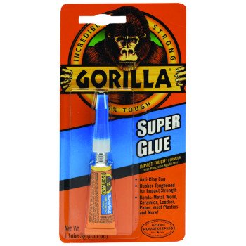 Gorilla 7900102 Super Glue, Liquid, Irritating, Straw/White Water, 3 g Tube