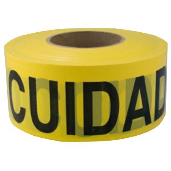 CH Hanson 16002 Barricade Safety Tape, 1000 ft L, 3 in W, Yellow, Polyethylene