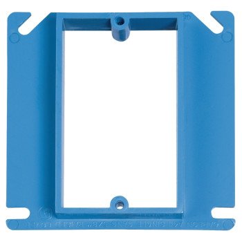 Carlon A410R-CAR Electrical Box Cover, 4 in L, 4 in W, Square, PVC, Blue