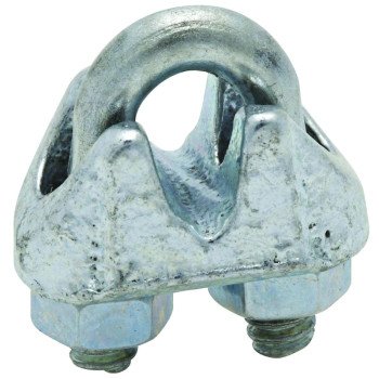 National Hardware 3230BC Series N248-278 Wire Cable Clamp, 1/8 in Dia Cable, 3 in L, Malleable Iron, Zinc