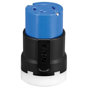 Arrow Hart AHCL1530C Ultra-Grip Locking Connector, 3 -Pole, 30 A, 250 VAC, NEMA: NEMA L15-30, Black/Blue