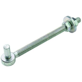 National Hardware N130-617 Full Threaded Bolt Hook, 8 in L, Steel, Zinc-Plated