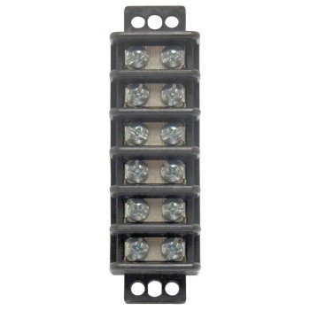 Gardner Bender GTB-406 Terminal Block, 600 V, 30 A, 6 -Pole, 2 -Row