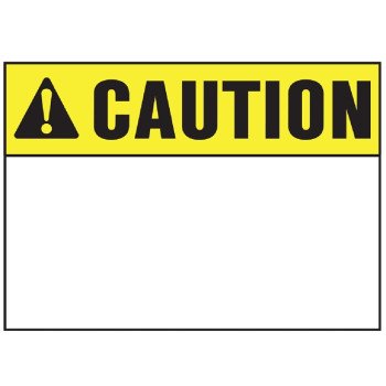 SIGN SAFETY CAUTION 10INX14IN