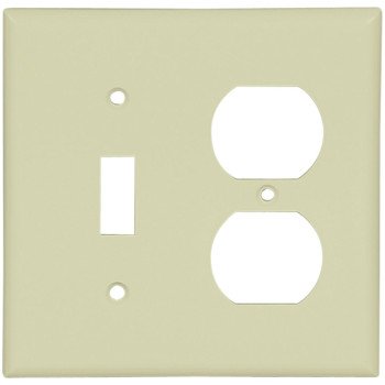 Eaton Wiring Devices 2138V-BOX Combination Wallplate, 4-1/2 in L, 4-9/16 in W, Standard, -40 to 90 deg F Temperature