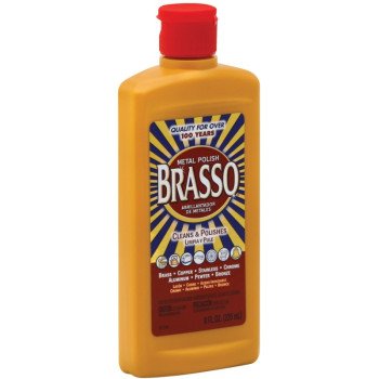 Brasso 2660089334 Metal Polish, 8 oz Bottle, Liquid, Ammonia, Light Tan