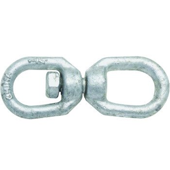 National Hardware 3252BC Series N241-075 Chain Swivel, 1/4 in Trade, 850 lb Working Load, Steel, Galvanized